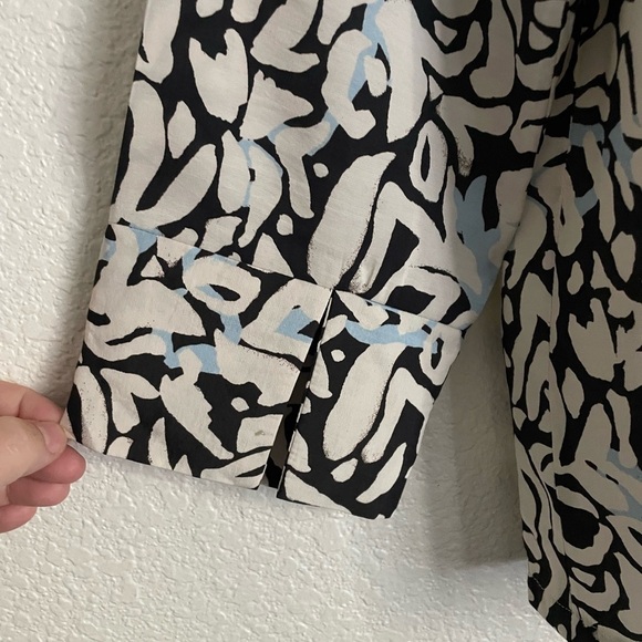 ICHI Jepia Pattern Button Down Shirt S - Picture 5 of 9